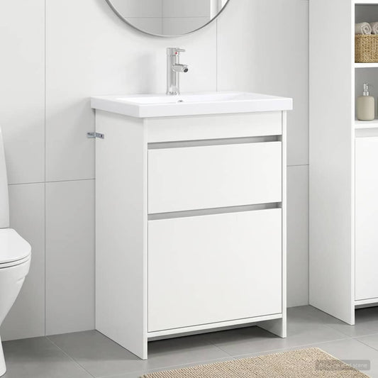 Badezimmermöbel-Set Weiß 61 x 40 x 84,5 cm Holzwerkstoff