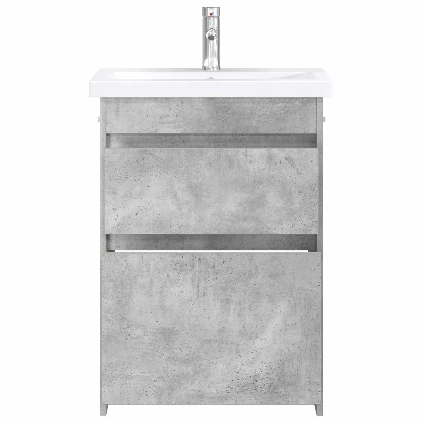 Badezimmermöbel-Set Betongrau 61 x 40 x 84,5 cm Holzwerkstoff