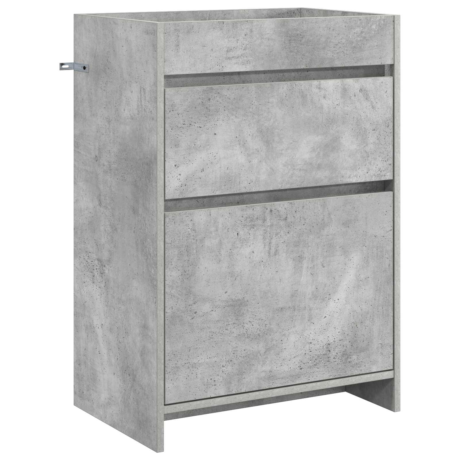 Badezimmermöbel-Set Betongrau 61 x 40 x 84,5 cm Holzwerkstoff
