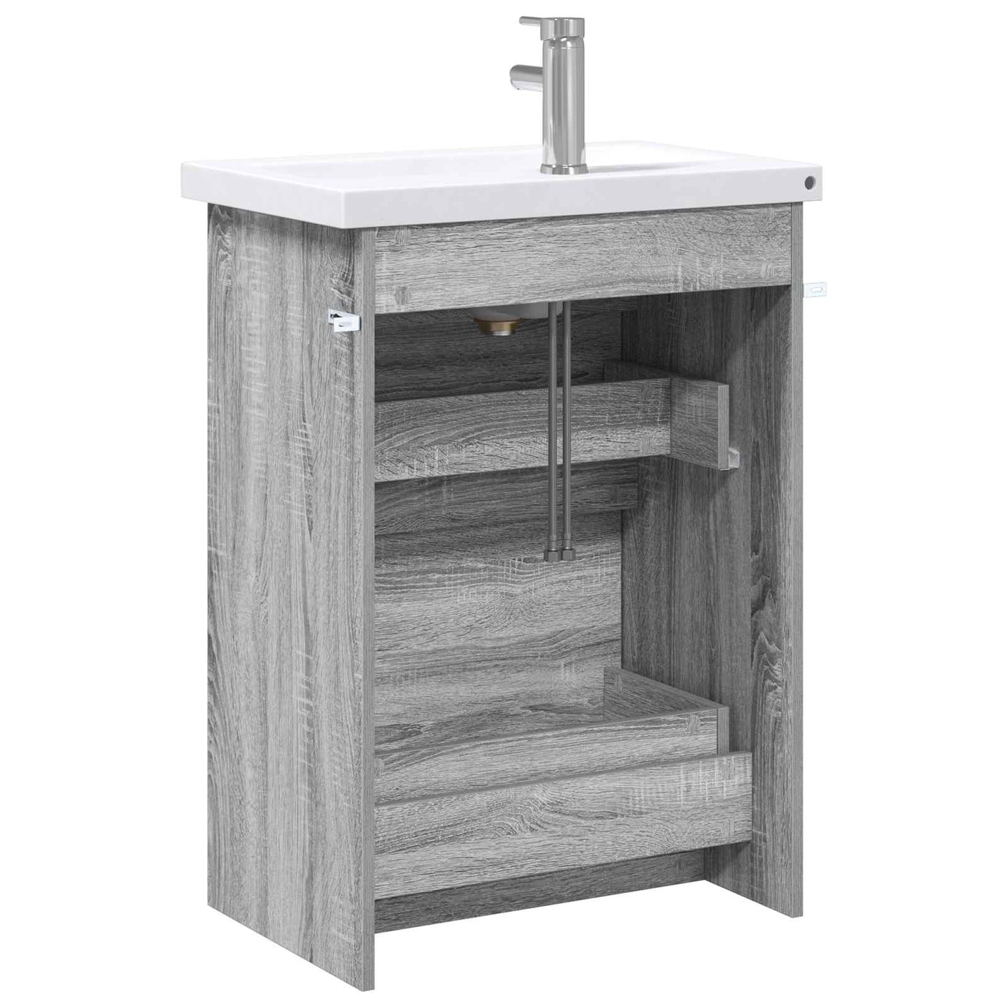 Badezimmermöbel-Set Grau Sonoma 61 x 40 x 84,5 cm Holzwerkstoff