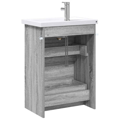 Badezimmermöbel-Set Grau Sonoma 61 x 40 x 84,5 cm Holzwerkstoff