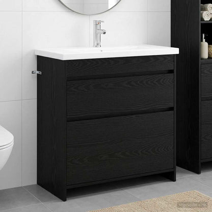 Badezimmermöbel-Set Schwarze Eiche 81 x 40 x 84,5 cm