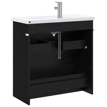 Badezimmermöbel-Set Schwarze Eiche 81 x 40 x 84,5 cm