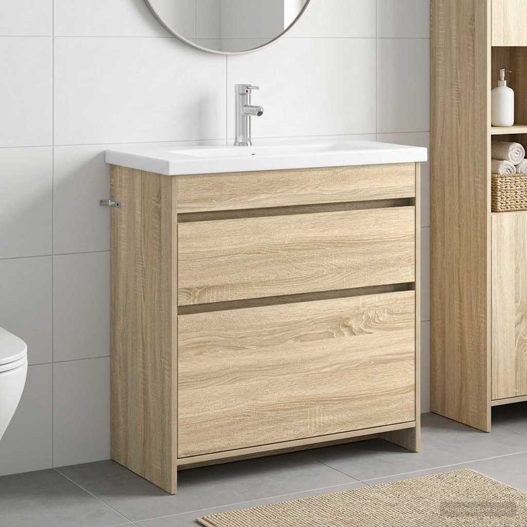 Badezimmermöbel-Set Sonoma-Eiche 81 x 40 x 84,5 cm