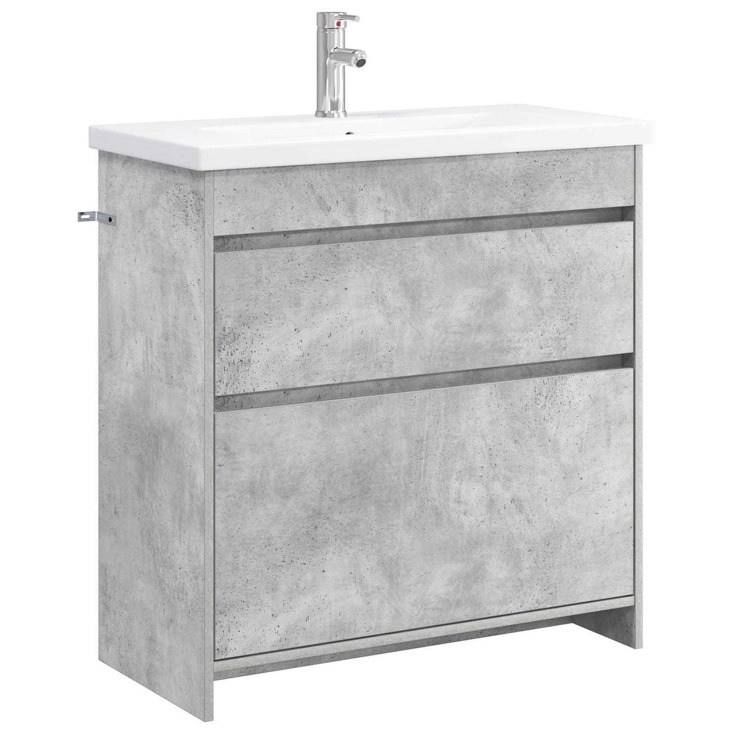 Badezimmermöbel-Set Betongrau 81 x 40 x 84,5 cm Holzwerkstoff