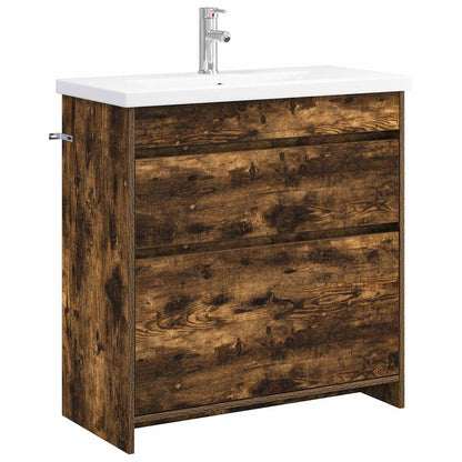Badezimmermöbel-Set Geräucherte Eiche 81 x 40 x 84,5 cm