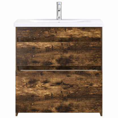 Badezimmermöbel-Set Geräucherte Eiche 81 x 40 x 84,5 cm