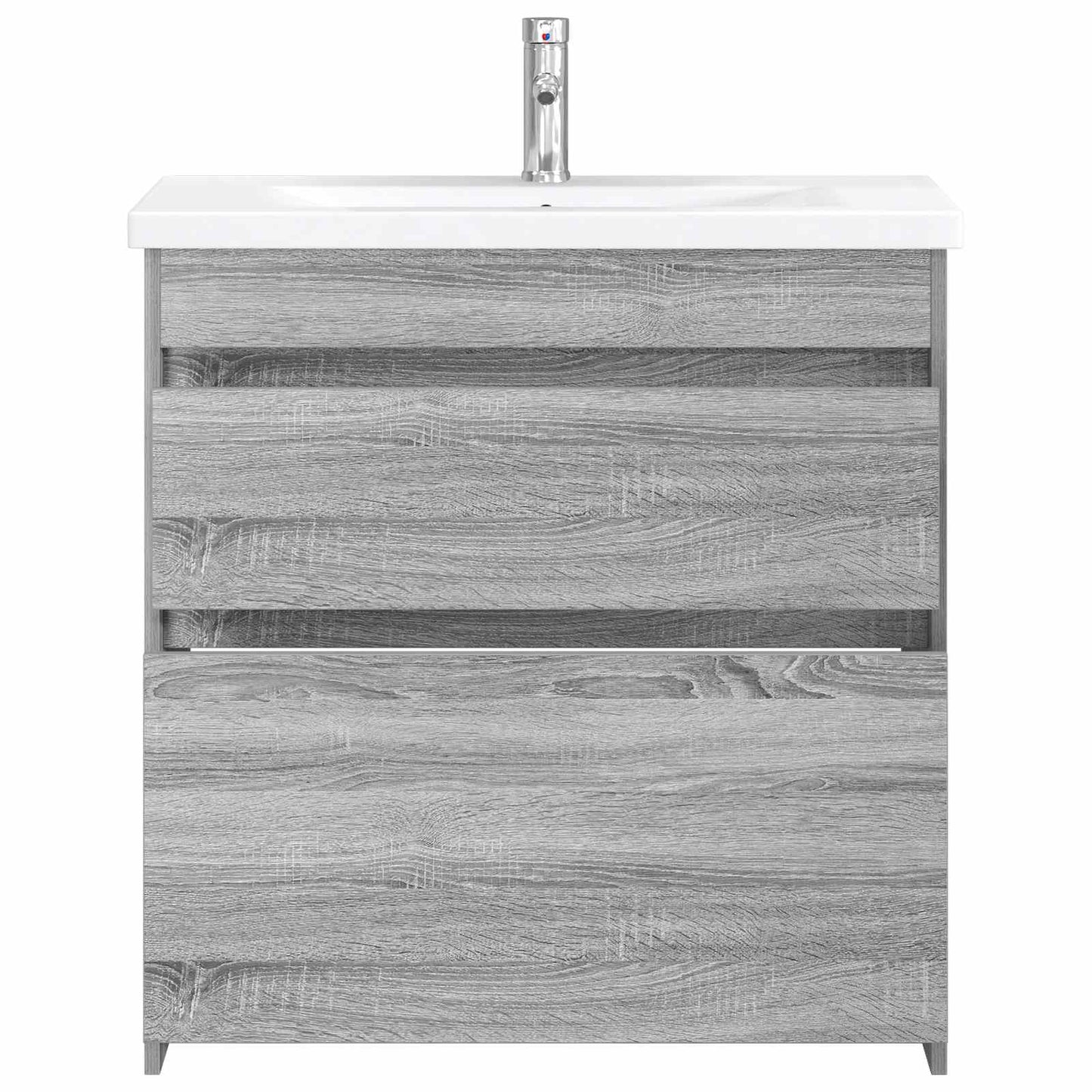 Badezimmermöbel-Set Grau Sonoma 81 x 40 x 84,5 cm Holzwerkstoff