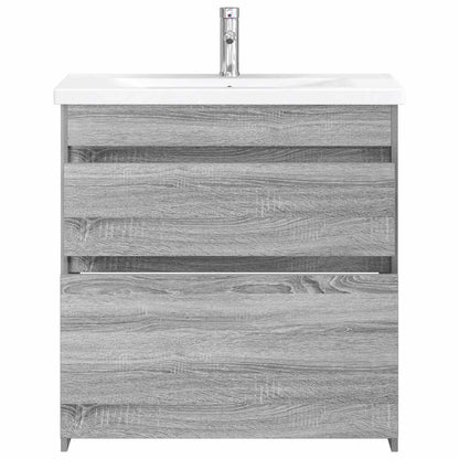 Badezimmermöbel-Set Grau Sonoma 81 x 40 x 84,5 cm Holzwerkstoff