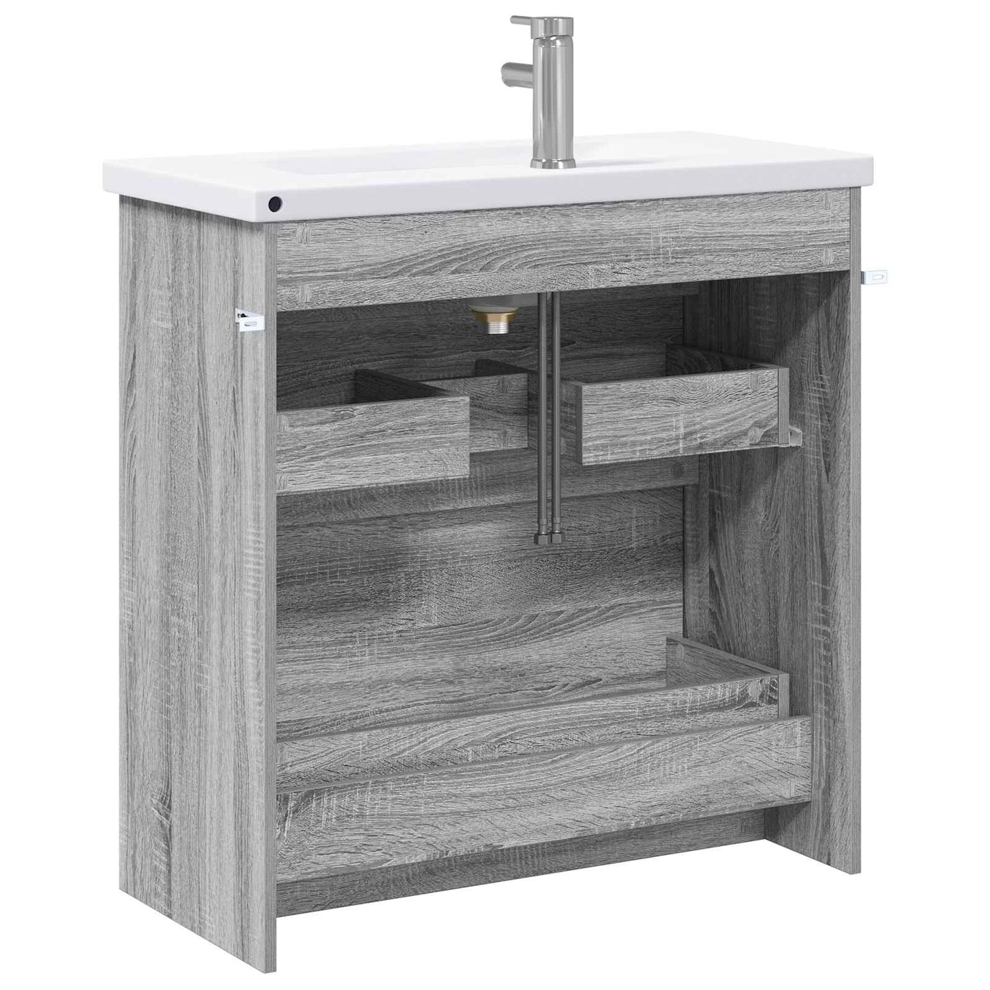 Badezimmermöbel-Set Grau Sonoma 81 x 40 x 84,5 cm Holzwerkstoff