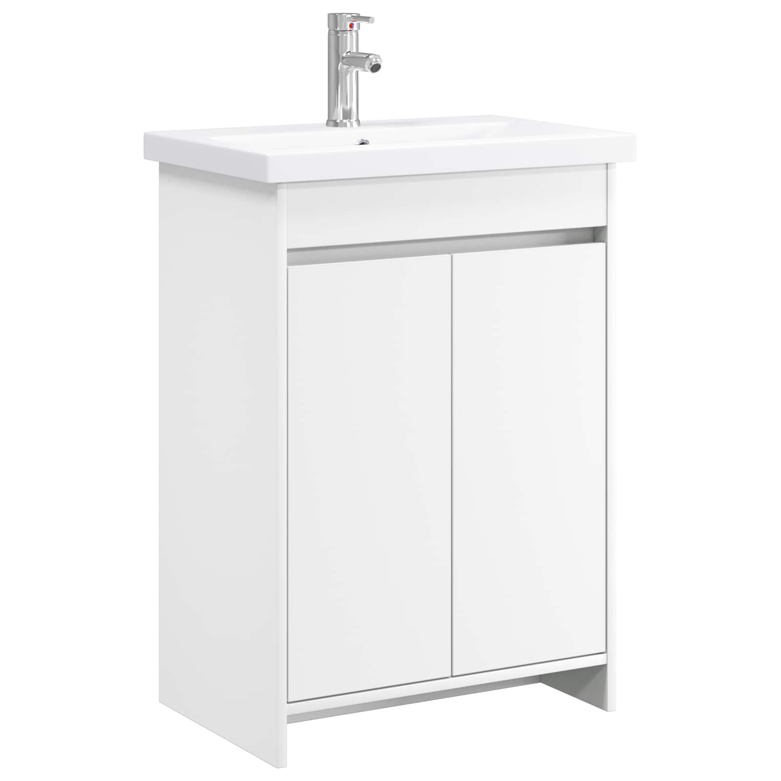 Badezimmermöbel-Set Weiß 61 x 40 x 84,5 cm Holzwerkstoff