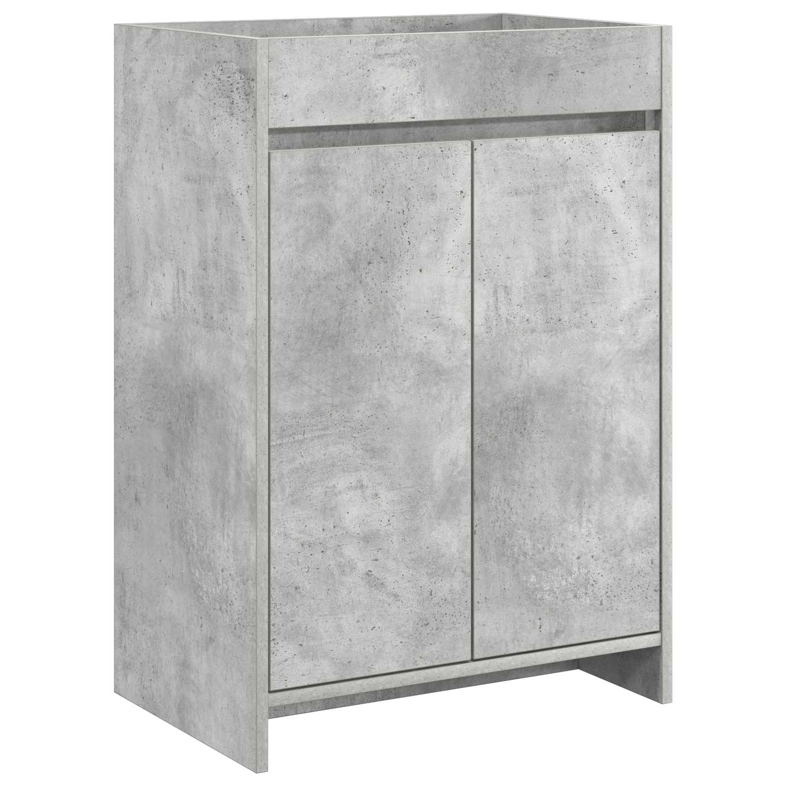 Badezimmermöbel-Set Betongrau 61 x 40 x 84,5 cm Holzwerkstoff