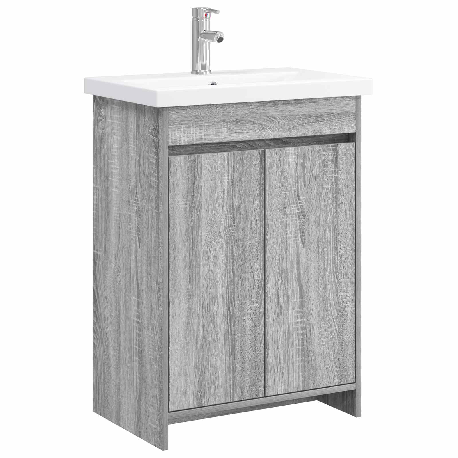 Badezimmermöbel-Set Grau Sonoma 61 x 40 x 84,5 cm Holzwerkstoff