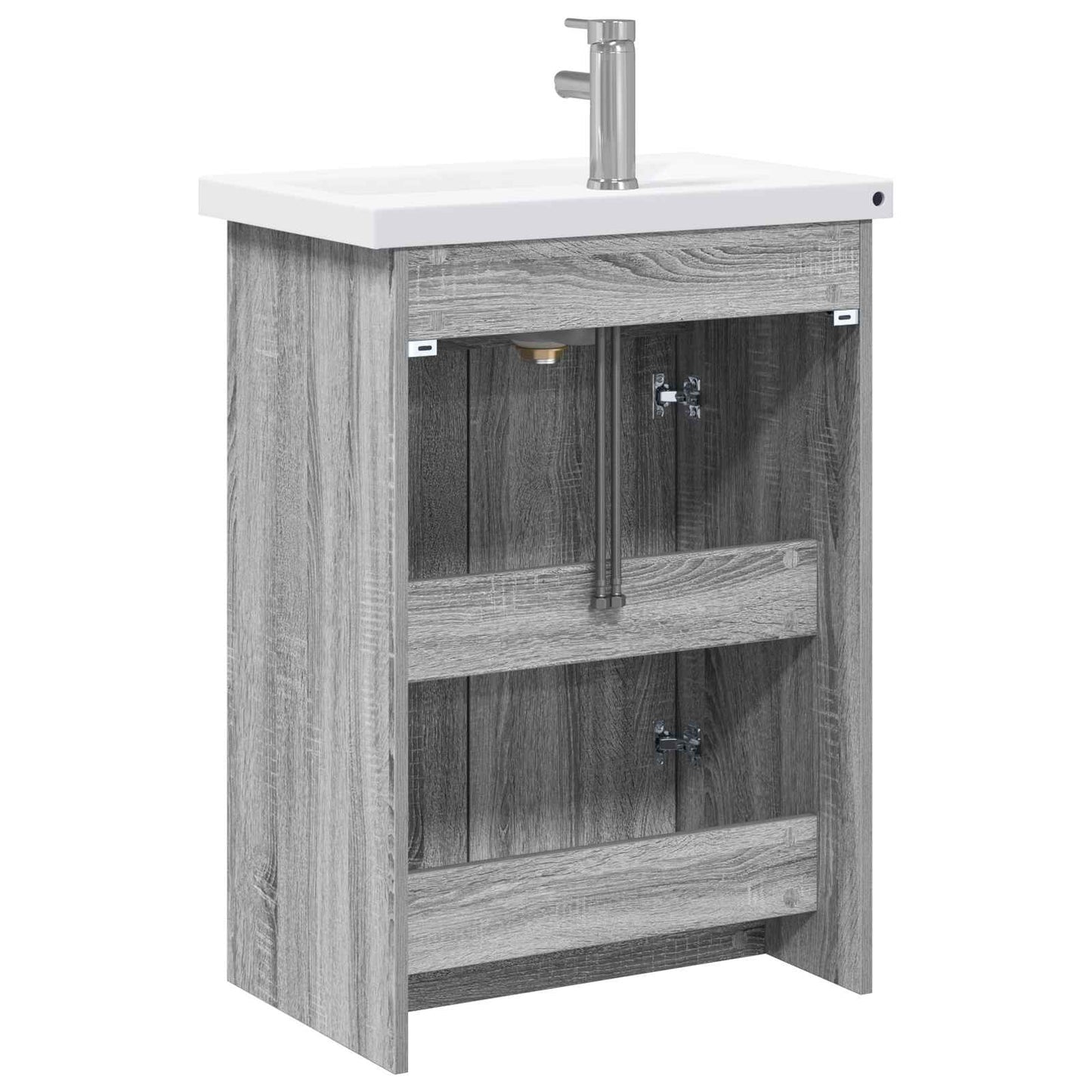 Badezimmermöbel-Set Grau Sonoma 61 x 40 x 84,5 cm Holzwerkstoff