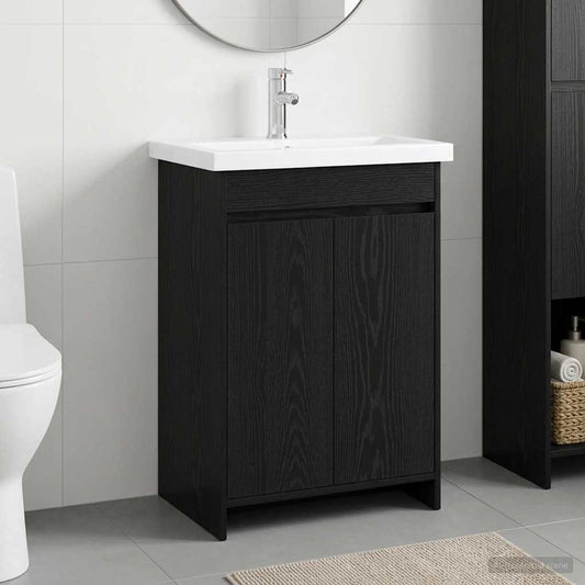 Badezimmermöbel-Set Schwarze Eiche 81 x 40 x 84,5 cm