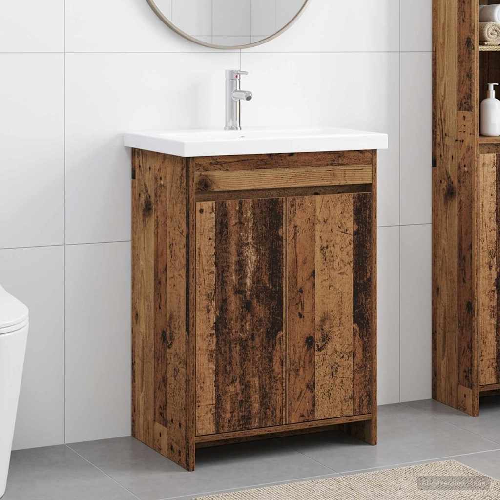 Badezimmermöbel-Set Altholz 81 x 40 x 84,5 cm Holzwerkstoff