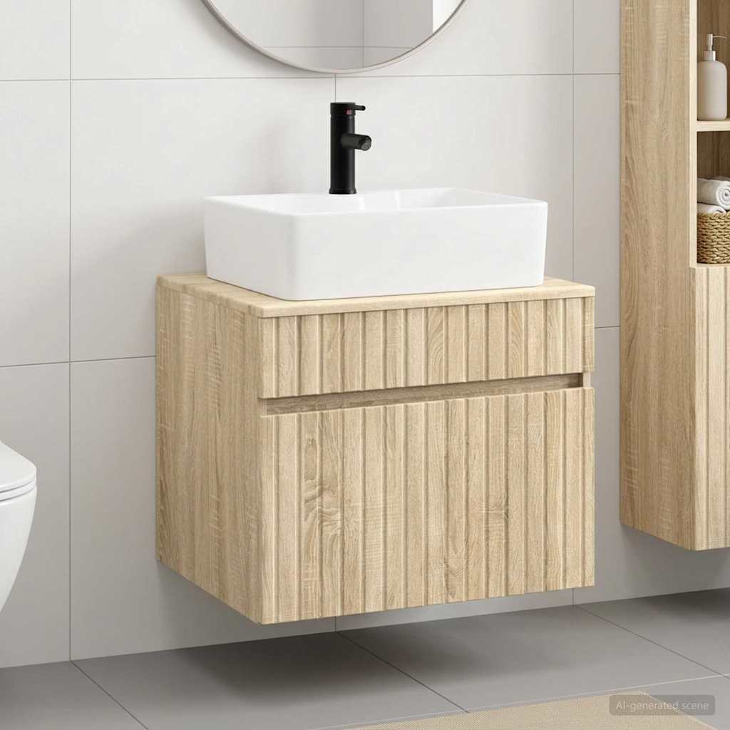 Badezimmermöbel-Set Sonoma-Eiche Holzwerkstoff