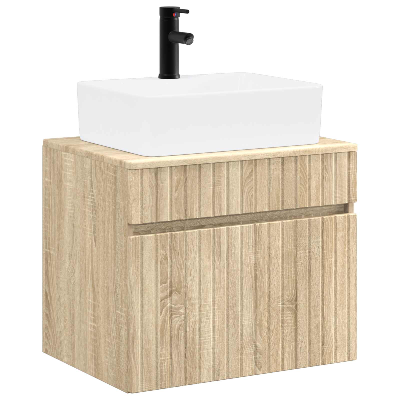 Badezimmermöbel-Set Sonoma-Eiche Holzwerkstoff