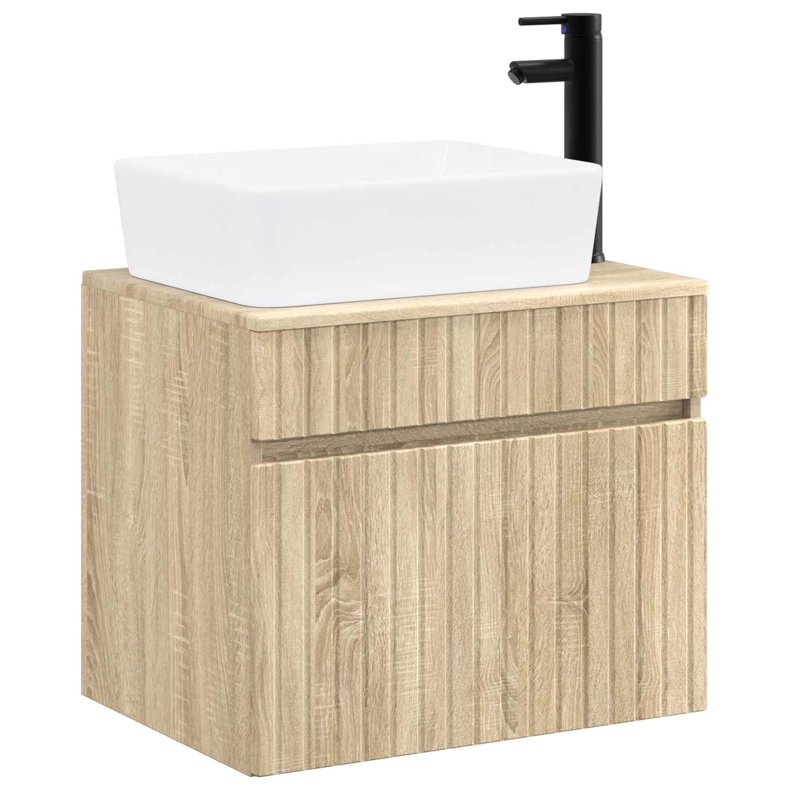 Badezimmermöbel-Set Sonoma-Eiche Holzwerkstoff