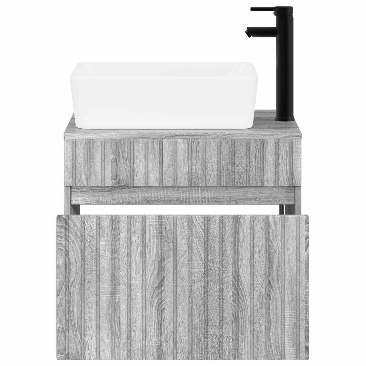 Badezimmermöbel-Set Grau Sonoma Holzwerkstoff