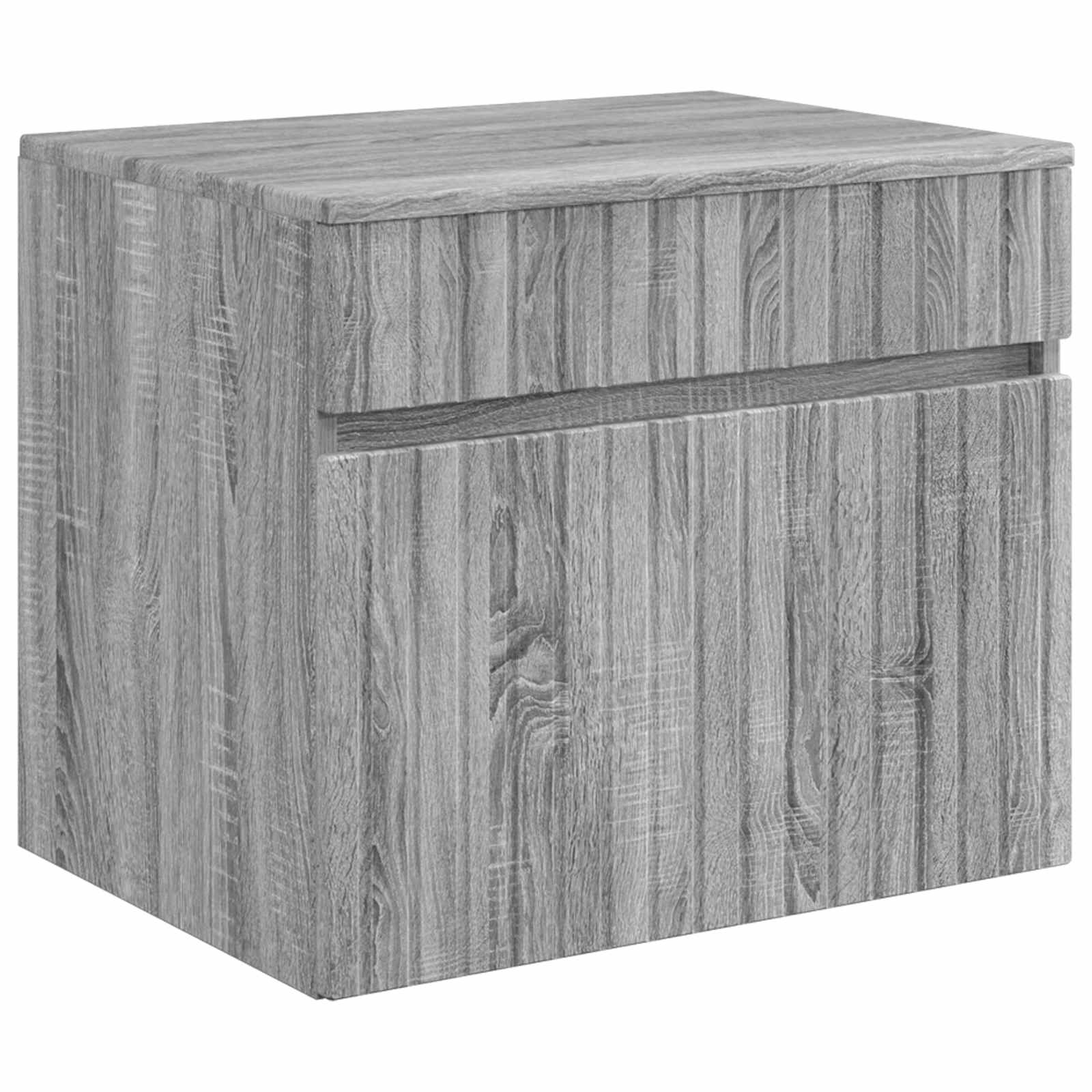 Badezimmermöbel-Set Grau Sonoma Holzwerkstoff