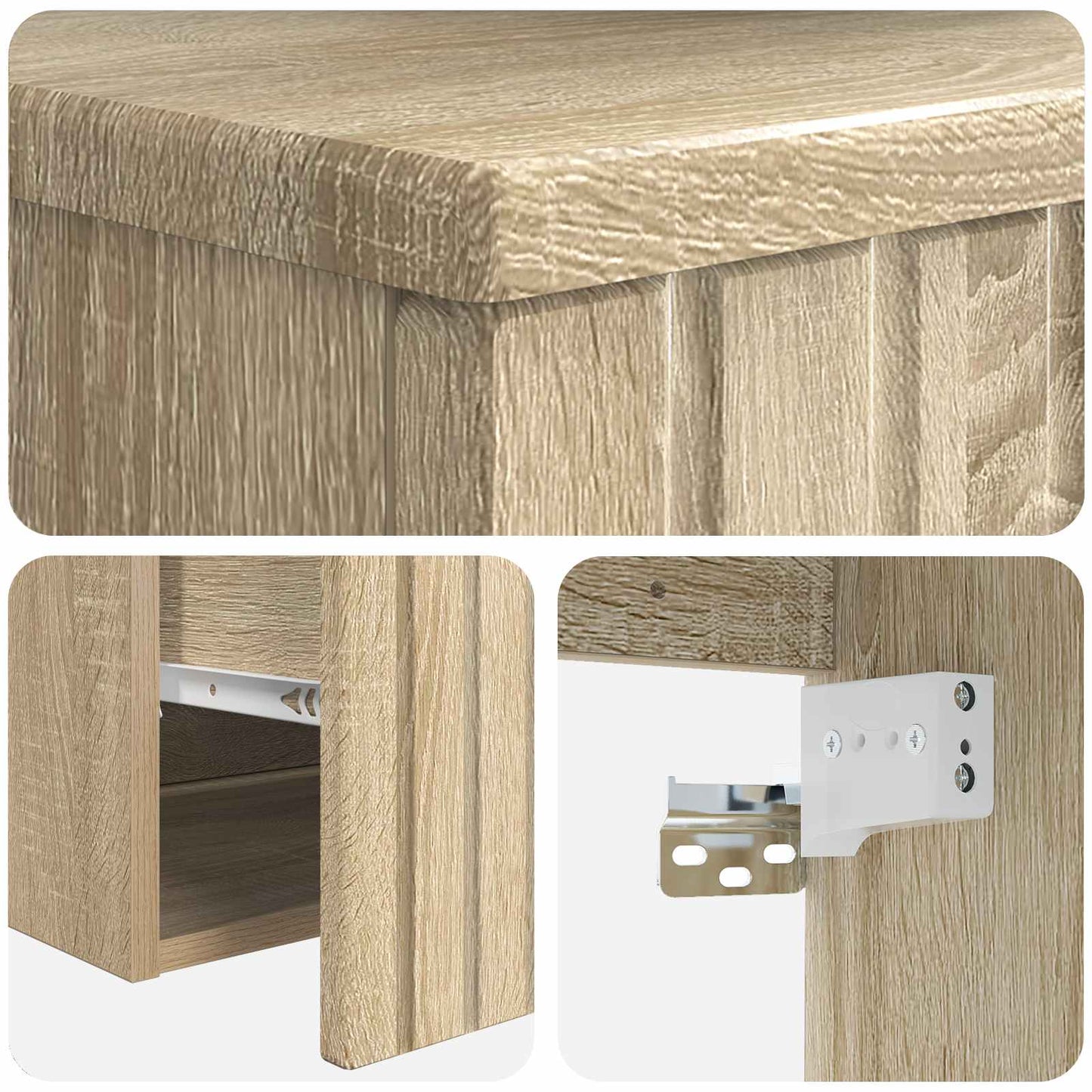 Badezimmermöbel-Set Sonoma-Eiche Holzwerkstoff