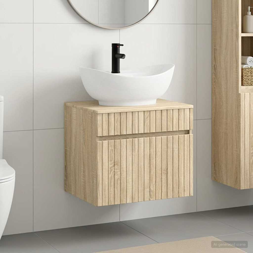 Badezimmermöbel-Set Sonoma-Eiche Holzwerkstoff