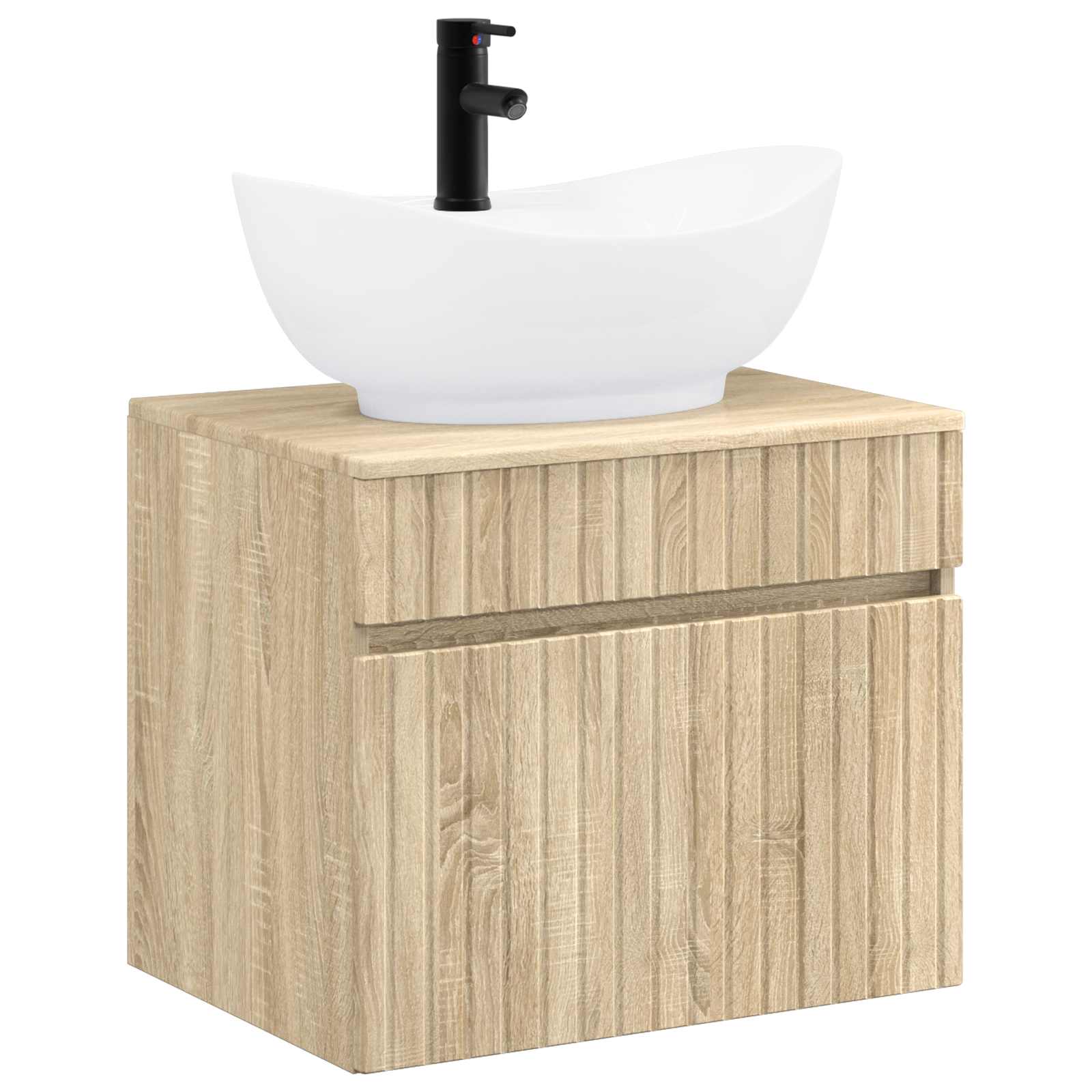 Badezimmermöbel-Set Sonoma-Eiche Holzwerkstoff
