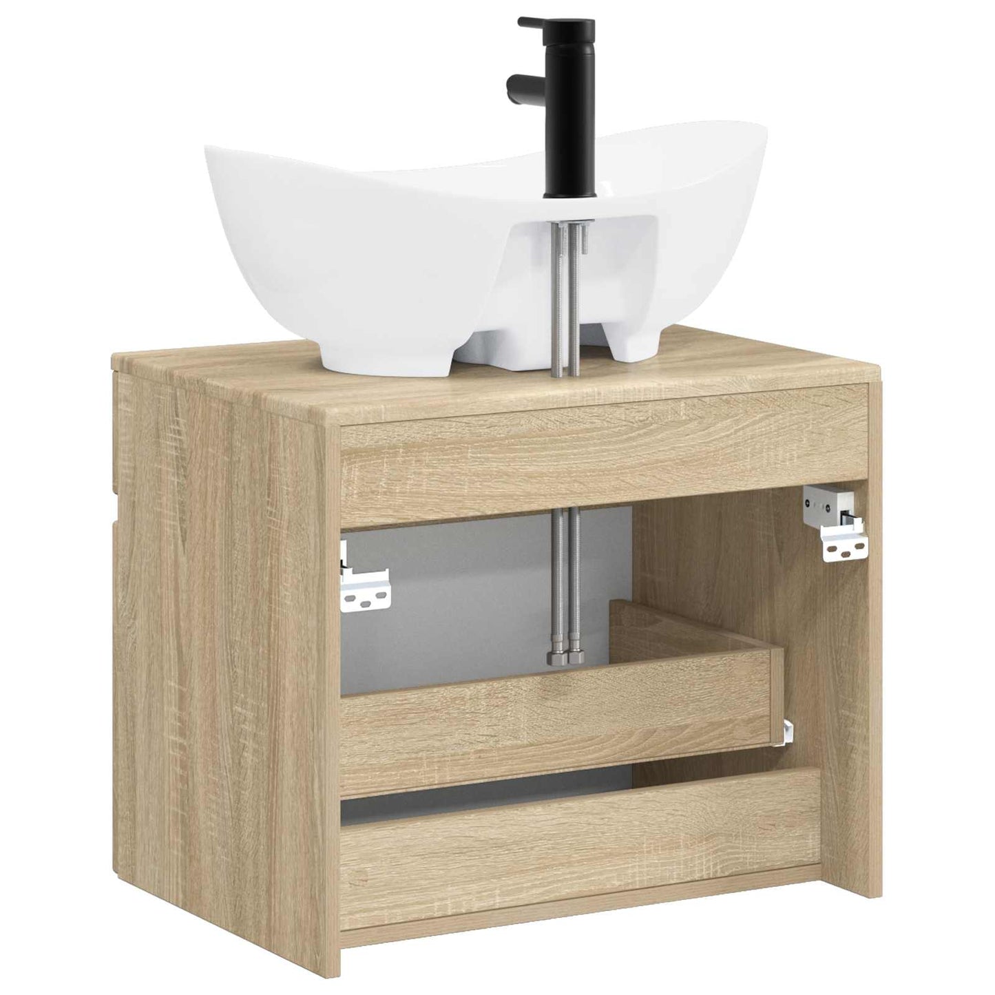 Badezimmermöbel-Set Sonoma-Eiche Holzwerkstoff