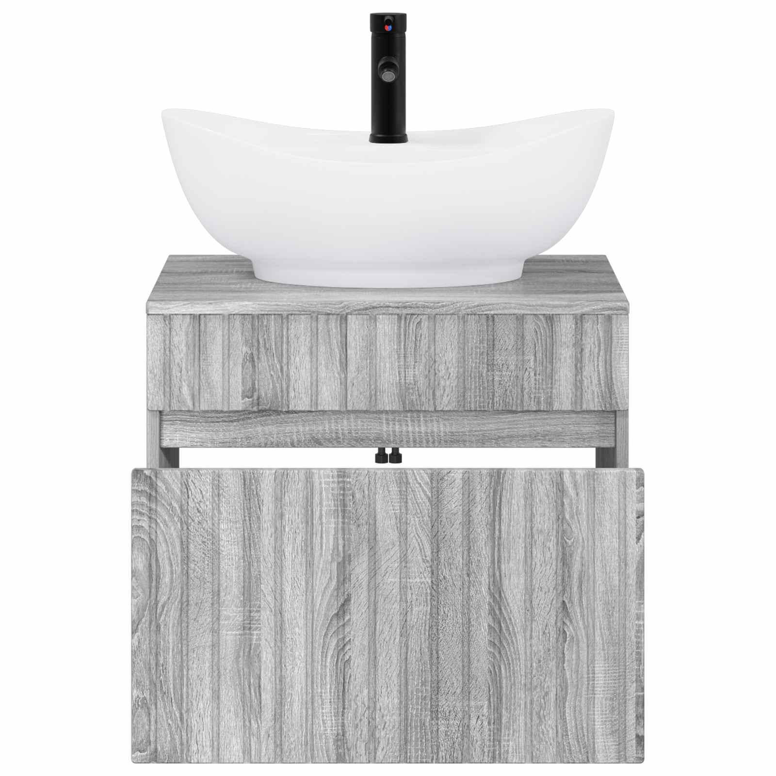 Badezimmermöbel-Set Grau Sonoma Holzwerkstoff