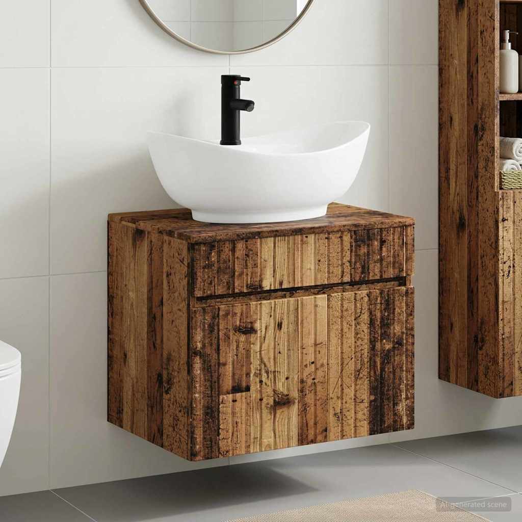 Badezimmermöbel-Set Altholz Holzwerkstoff