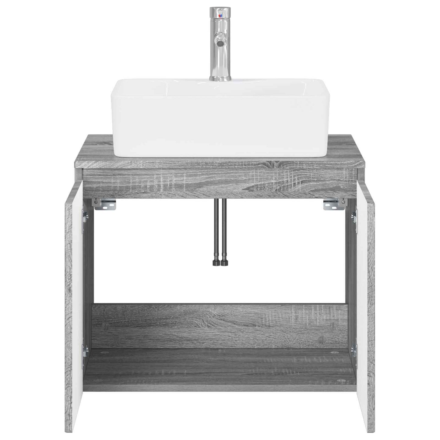 Badezimmermöbel-Set Grau Sonoma Holzwerkstoff