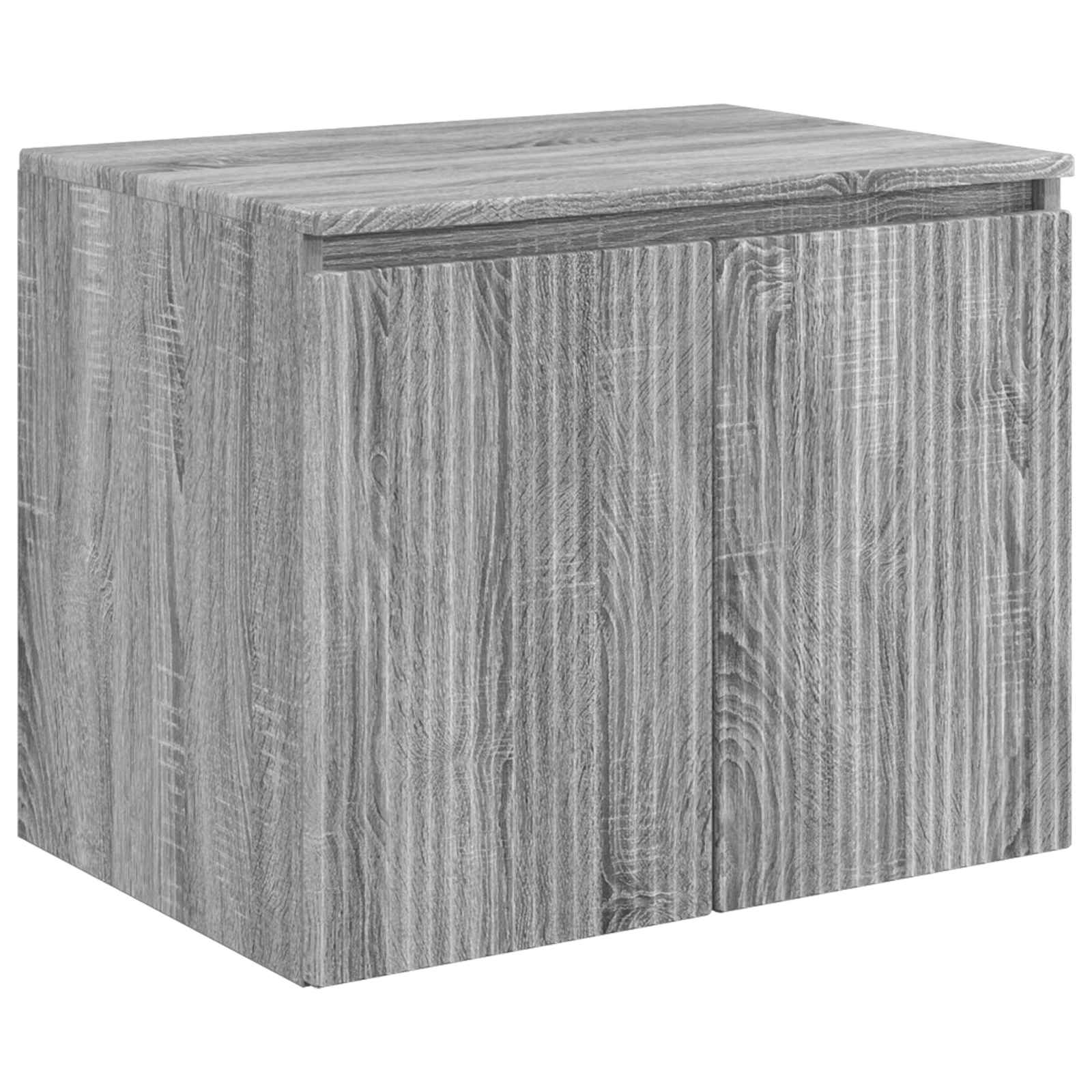 Badezimmermöbel-Set Grau Sonoma Holzwerkstoff