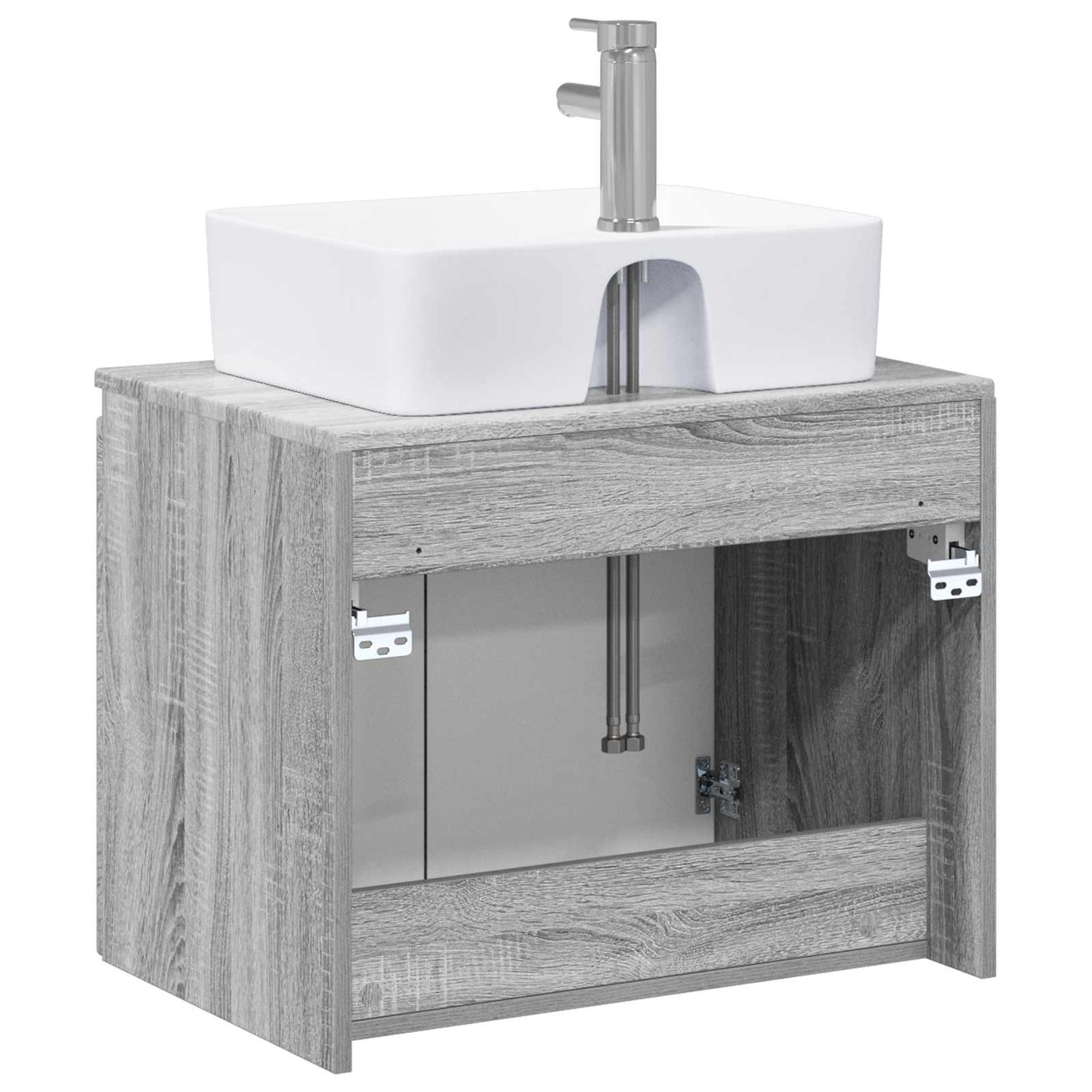 Badezimmermöbel-Set Grau Sonoma Holzwerkstoff