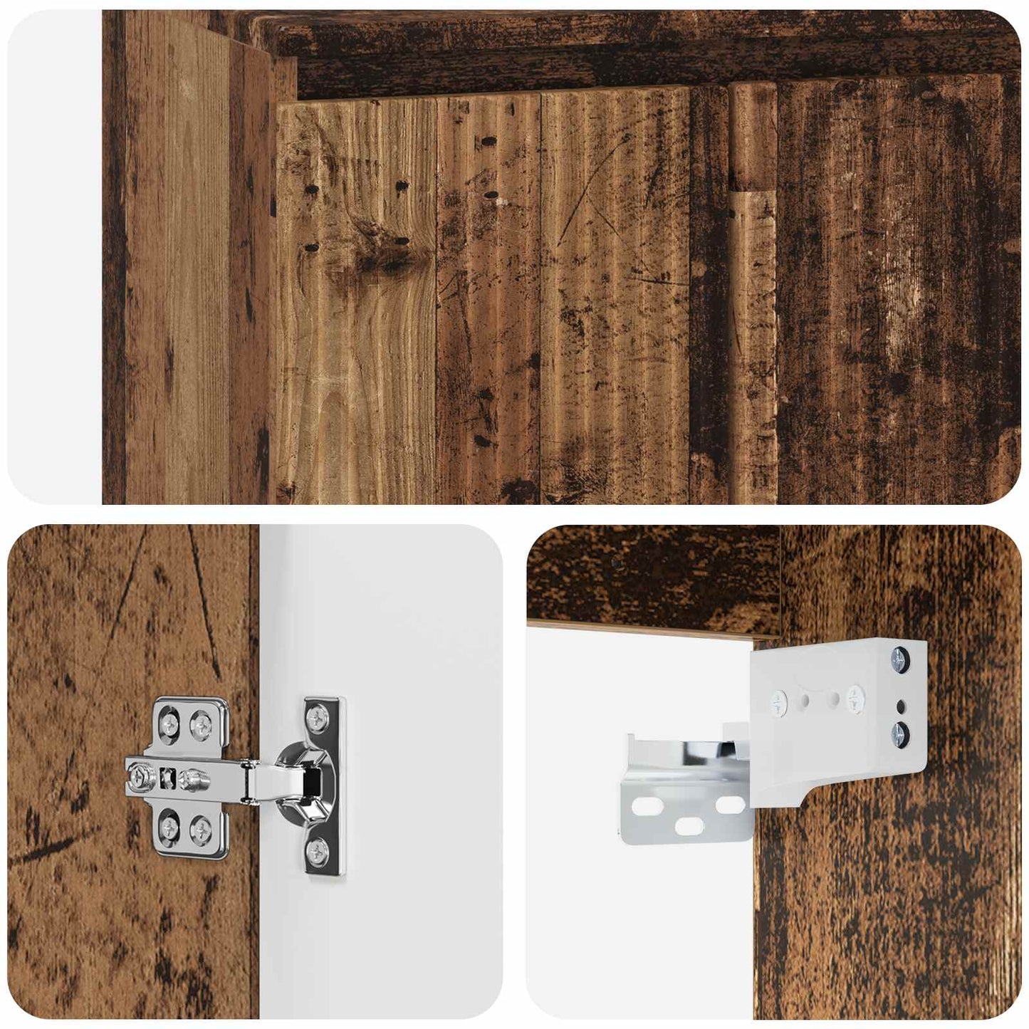 Badezimmermöbel-Set Altholz Holzwerkstoff