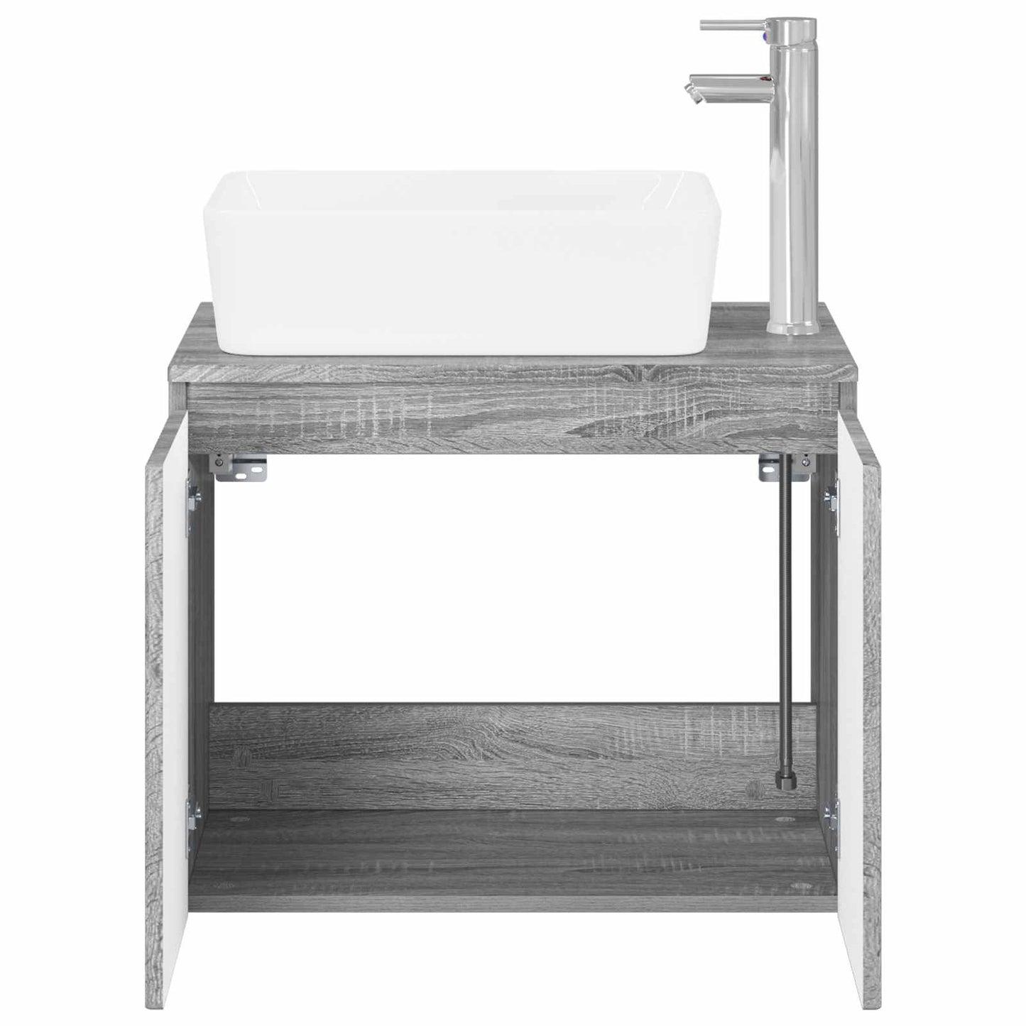Badezimmermöbel-Set Grau Sonoma Holzwerkstoff