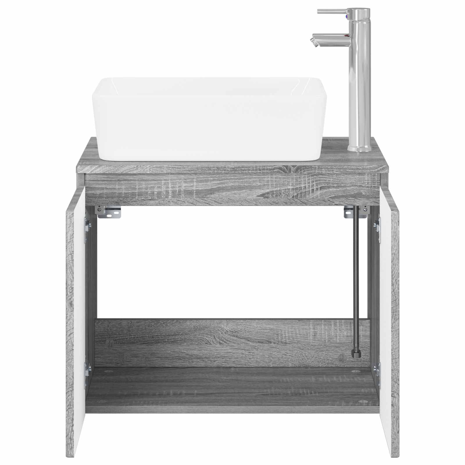 Badezimmermöbel-Set Grau Sonoma Holzwerkstoff