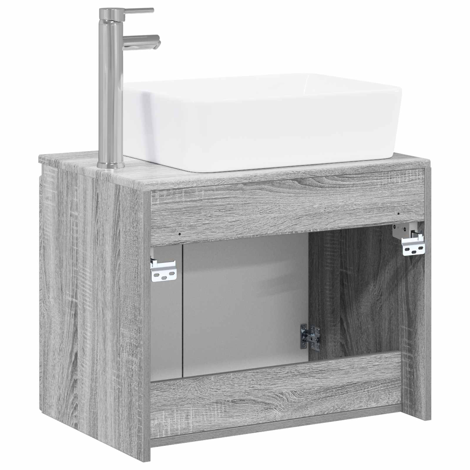 Badezimmermöbel-Set Grau Sonoma Holzwerkstoff