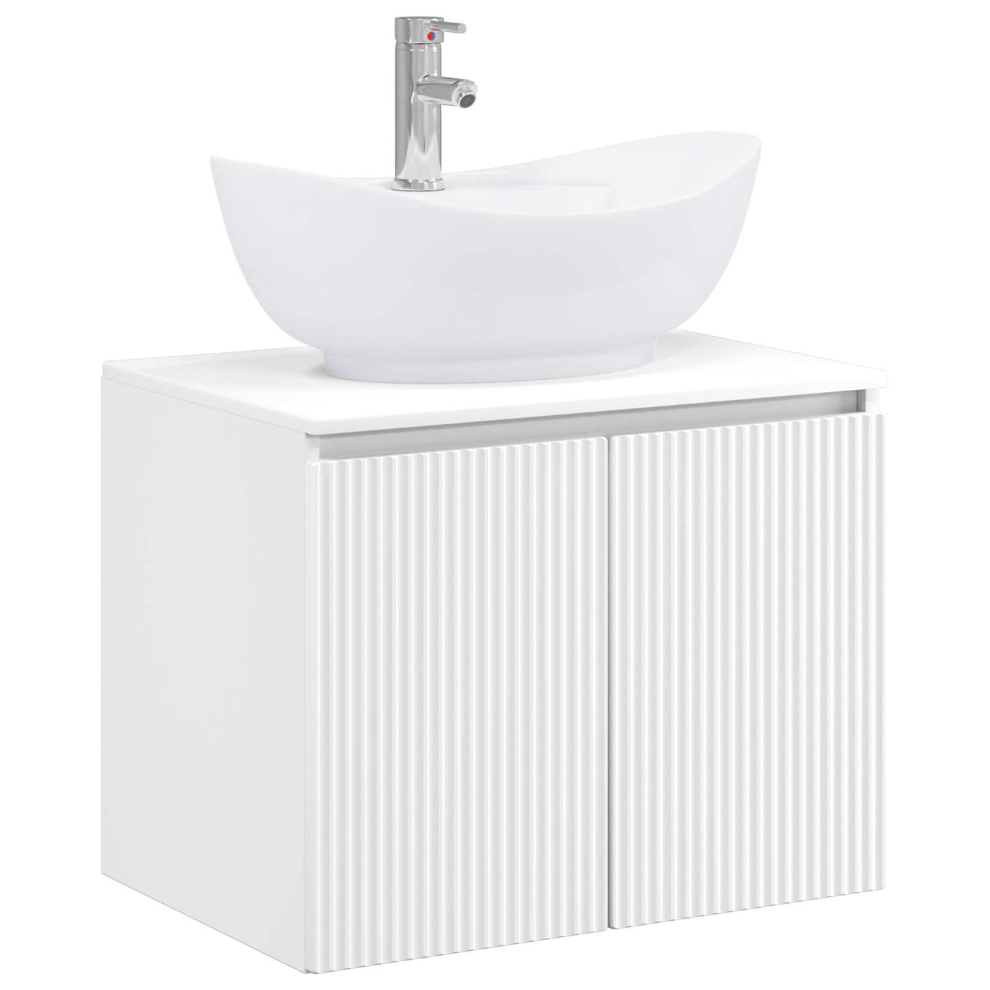 Badezimmermöbel-Set Weiß Holzwerkstoff