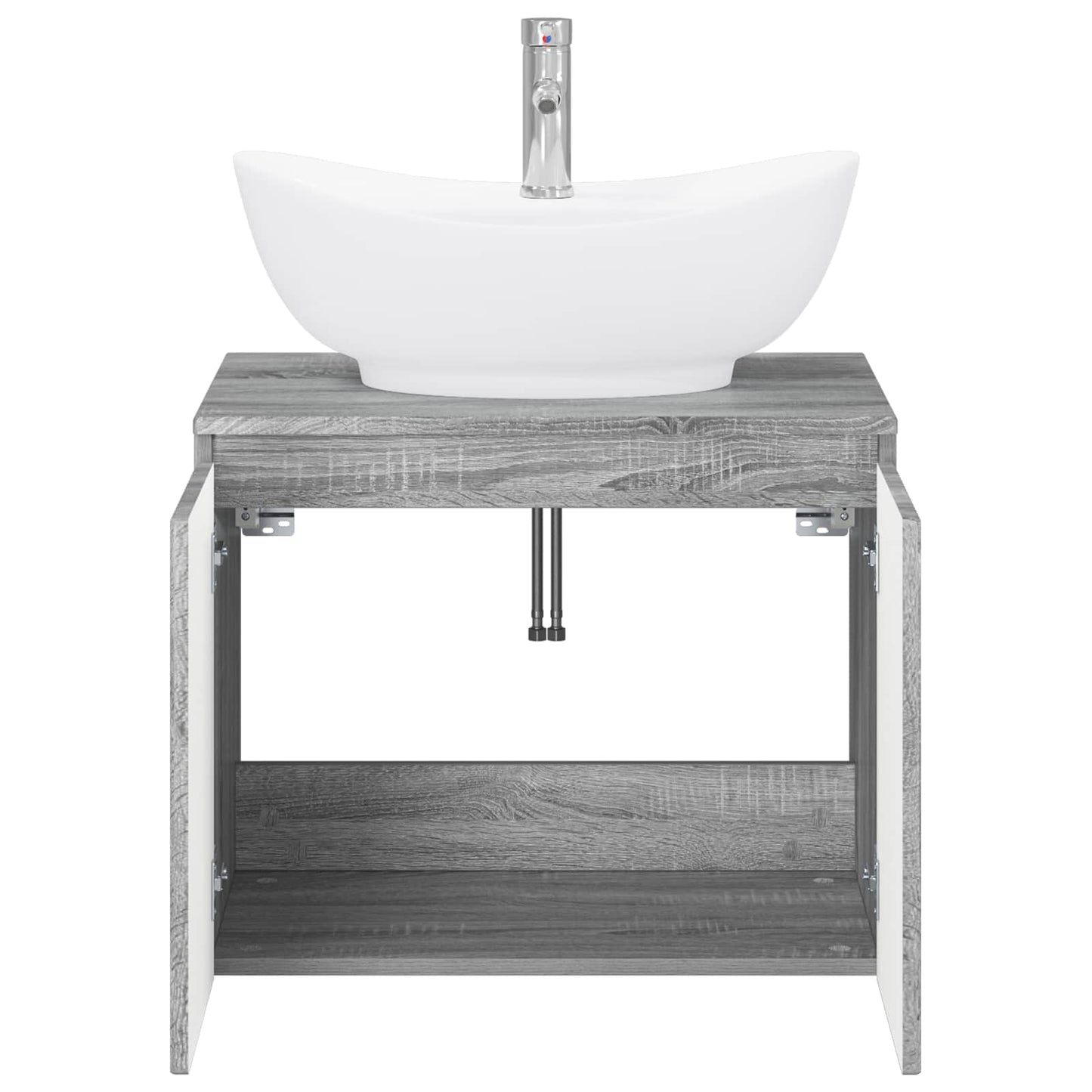 Badezimmermöbel-Set Grau Sonoma Holzwerkstoff