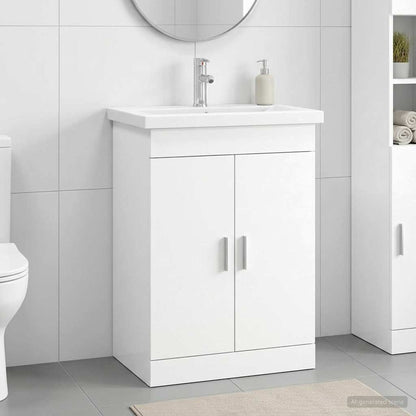 Badezimmermöbel-Set Weiß 61 x 40 x 84,5 cm Holzwerkstoff