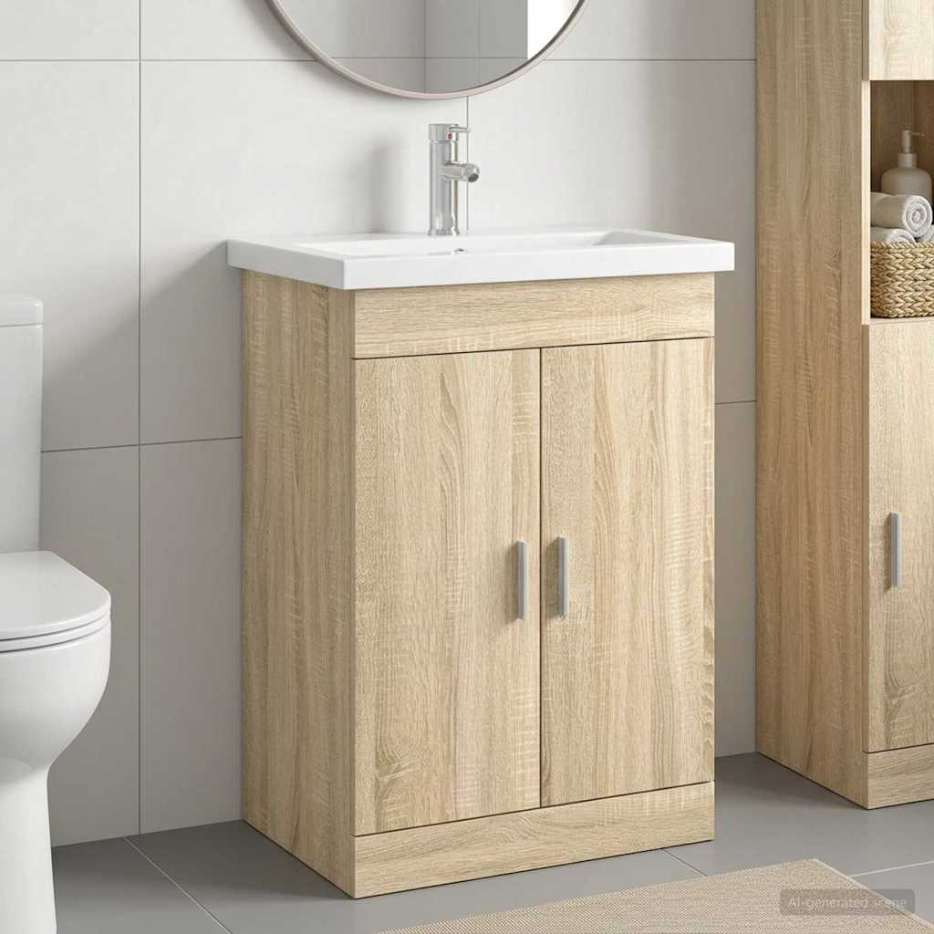 Badezimmermöbel-Set Sonoma-Eiche 61 x 40 x 84,5 cm