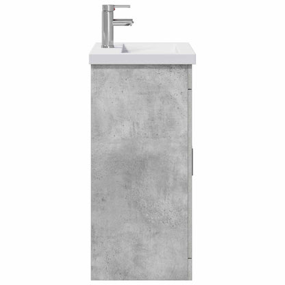 Badezimmermöbel-Set Betongrau 61 x 40 x 84,5 cm Holzwerkstoff