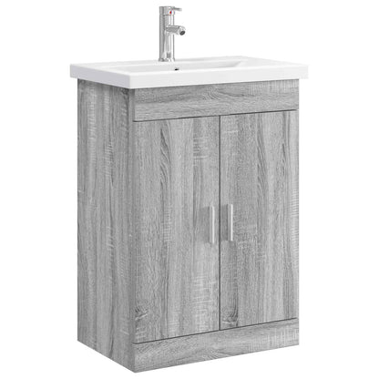 Badezimmermöbel-Set Grau Sonoma 61 x 40 x 84,5 cm Holzwerkstoff