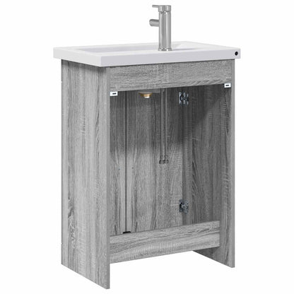 Badezimmermöbel-Set Grau Sonoma 61 x 40 x 84,5 cm Holzwerkstoff