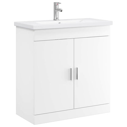 Badezimmermöbel-Set Weiß 81 x 40 x 84,5 cm Holzwerkstoff