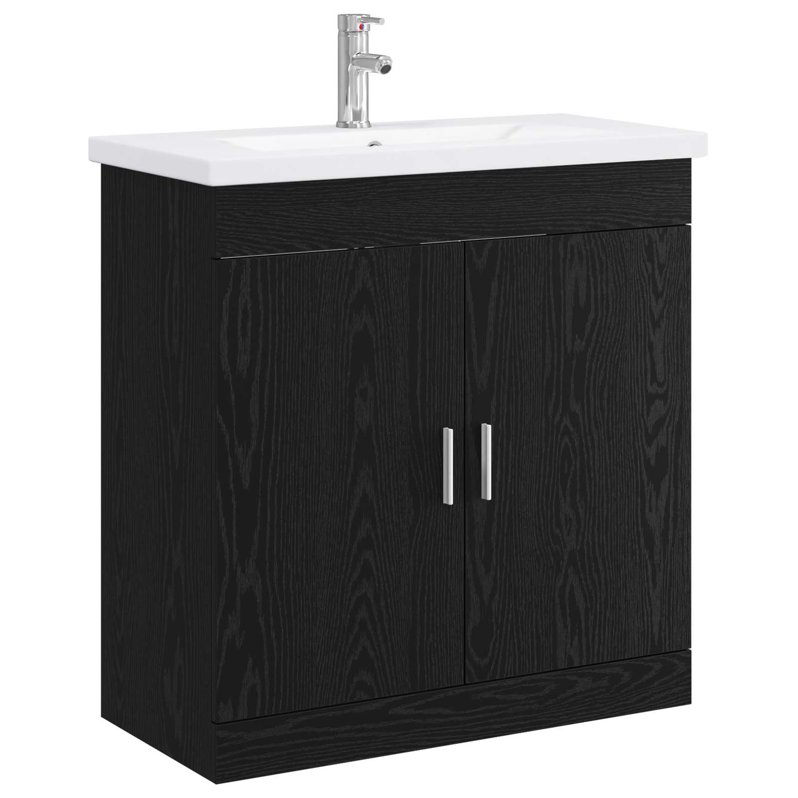 Badezimmermöbel-Set Schwarze Eiche 81 x 40 x 84,5 cm