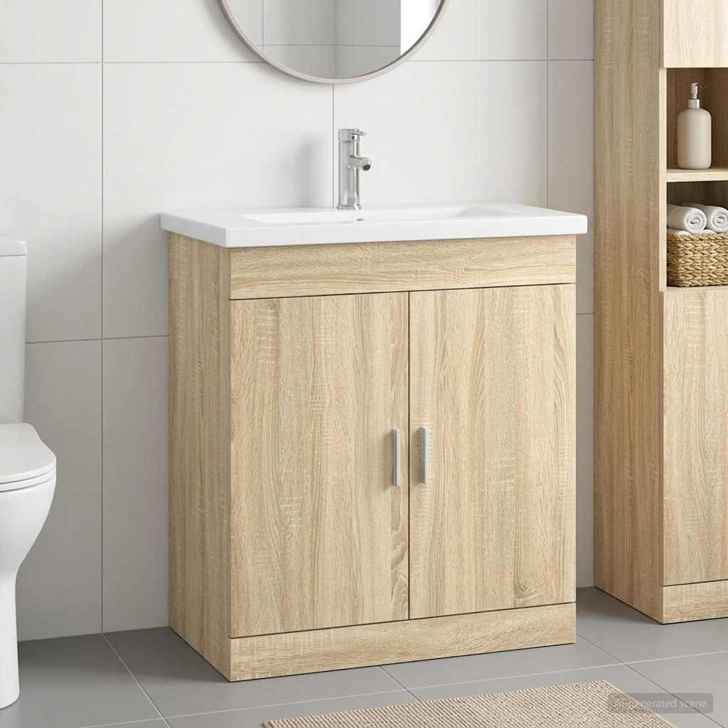 Badezimmermöbel-Set Sonoma-Eiche 81 x 40 x 84,5 cm