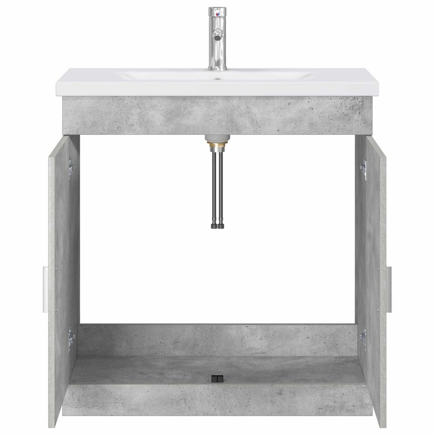 Badezimmermöbel-Set Betongrau 81 x 40 x 84,5 cm Holzwerkstoff