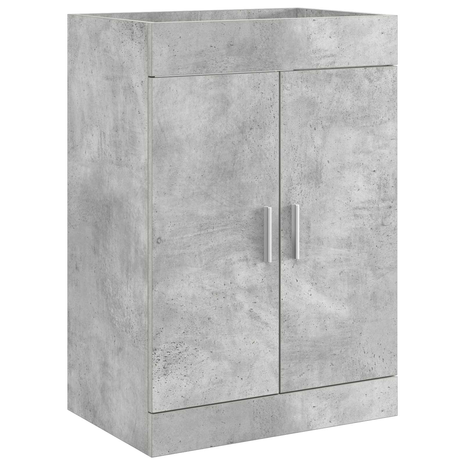 Badezimmermöbel-Set Betongrau 81 x 40 x 84,5 cm Holzwerkstoff